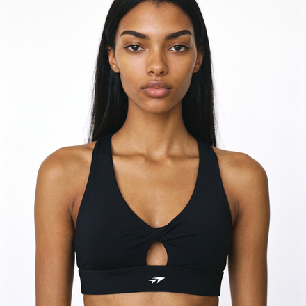 Women's Twist Front V-Neck Sports Bra