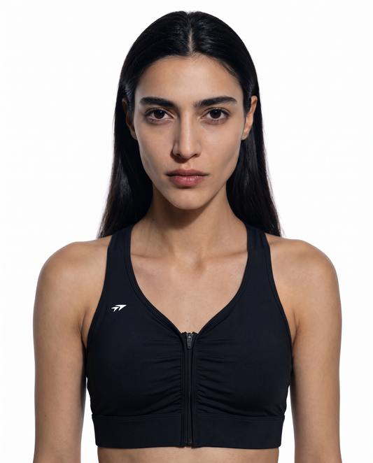 Women’s Cropped Zip Yoga Sports Bra