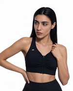 Women’s Cropped Zip Yoga Sports Bra