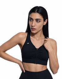 Women’s Cropped Zip Yoga Sports Bra