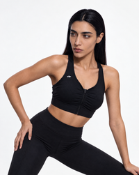 Women’s Cropped Zip Yoga Sports Bra